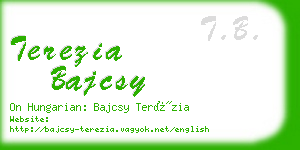 terezia bajcsy business card